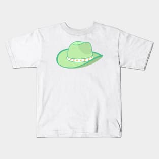 Cowgirl Hat (green) Kids T-Shirt